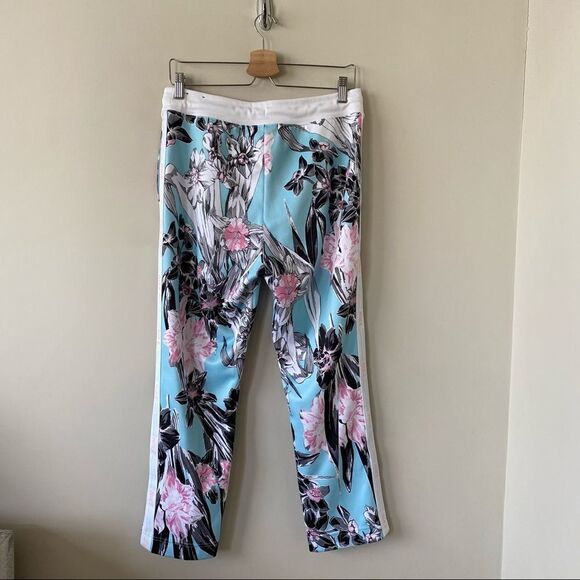 NIKE -Floral Femme Pink & Teal Ankle Track Pants - Picture 4 of 11